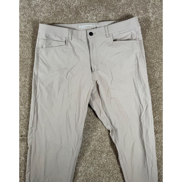 Western Rise Classic Fit Chinos Khaki Tan Pants Mens Size 36x30 - Picture 8 of 14